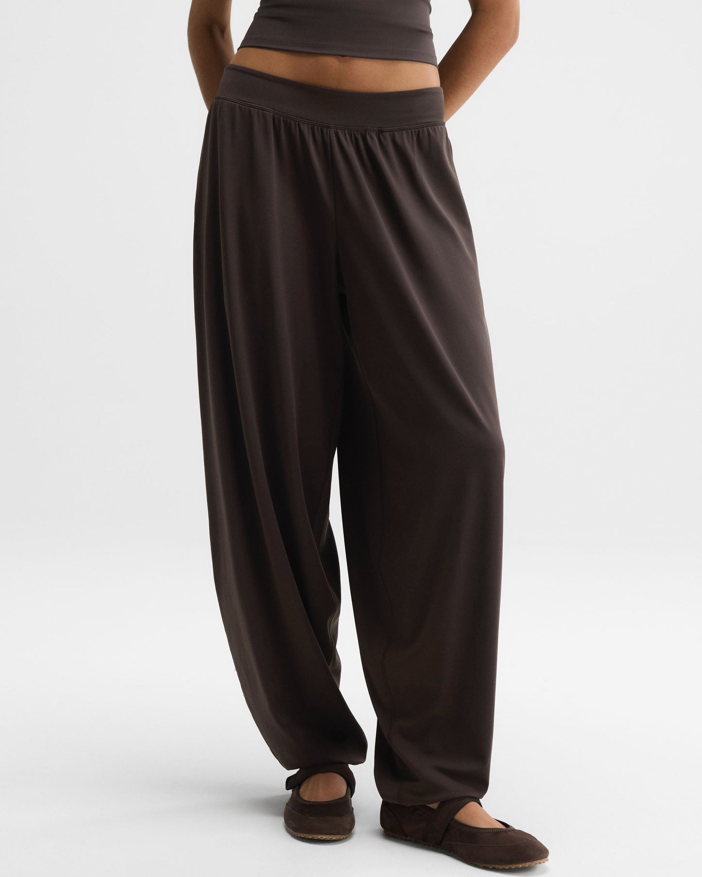 Balloon Yoga Pants - Coffee Bean