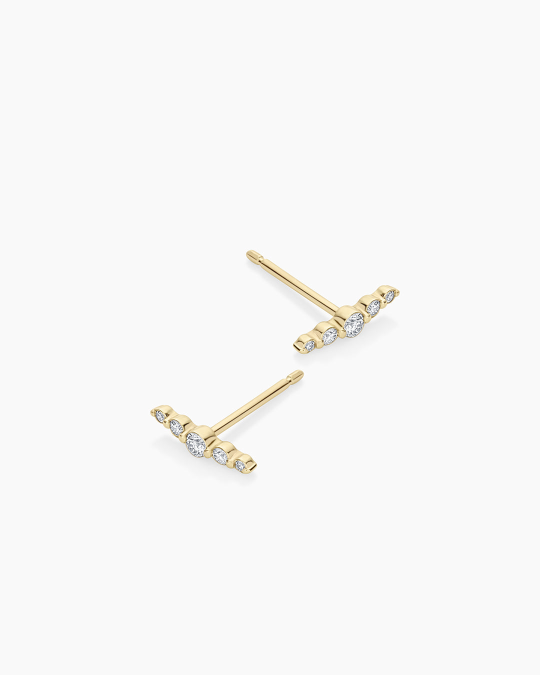 14K Elle Diamond Row Studs