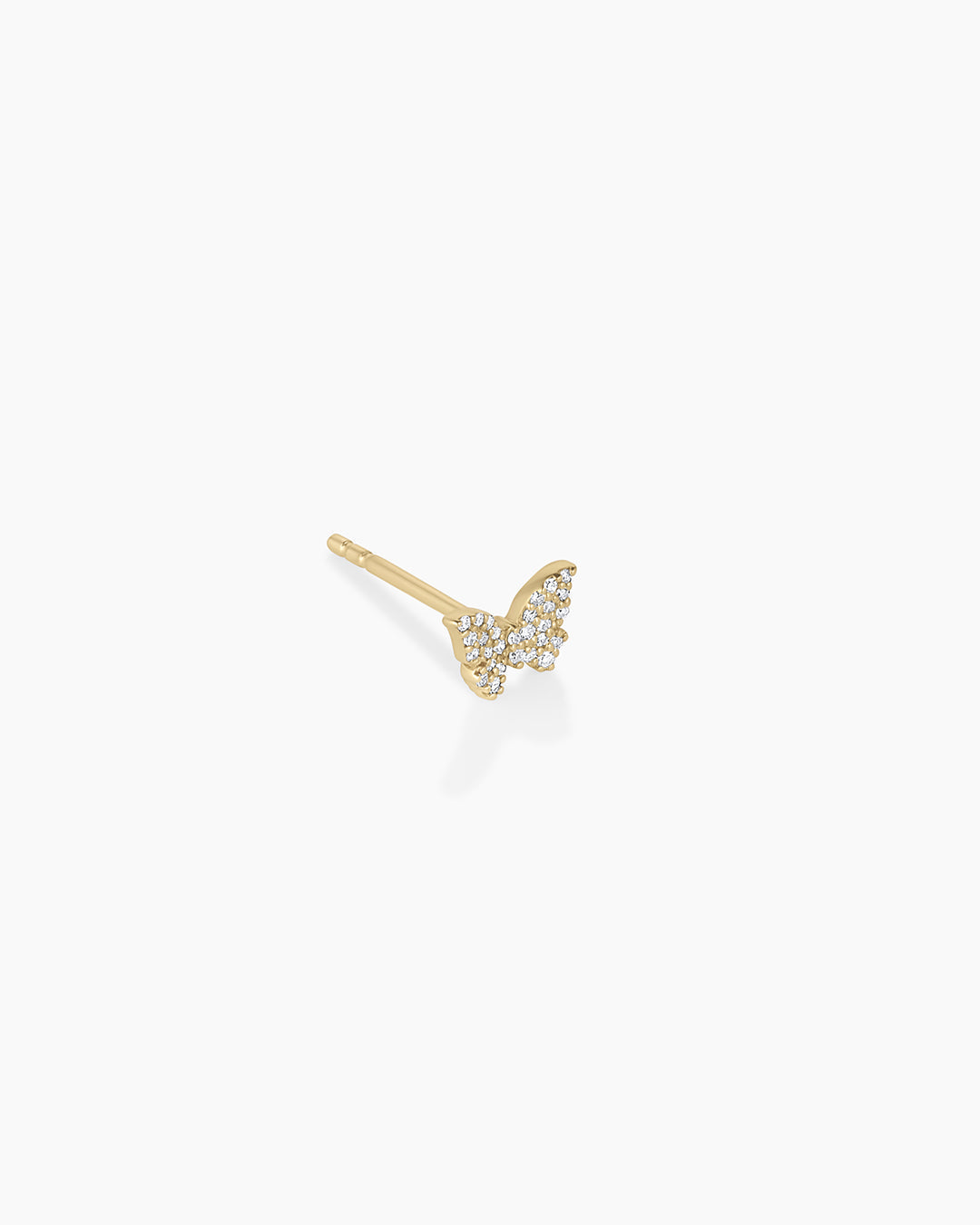 14K Diamond Butterfly Single Stud