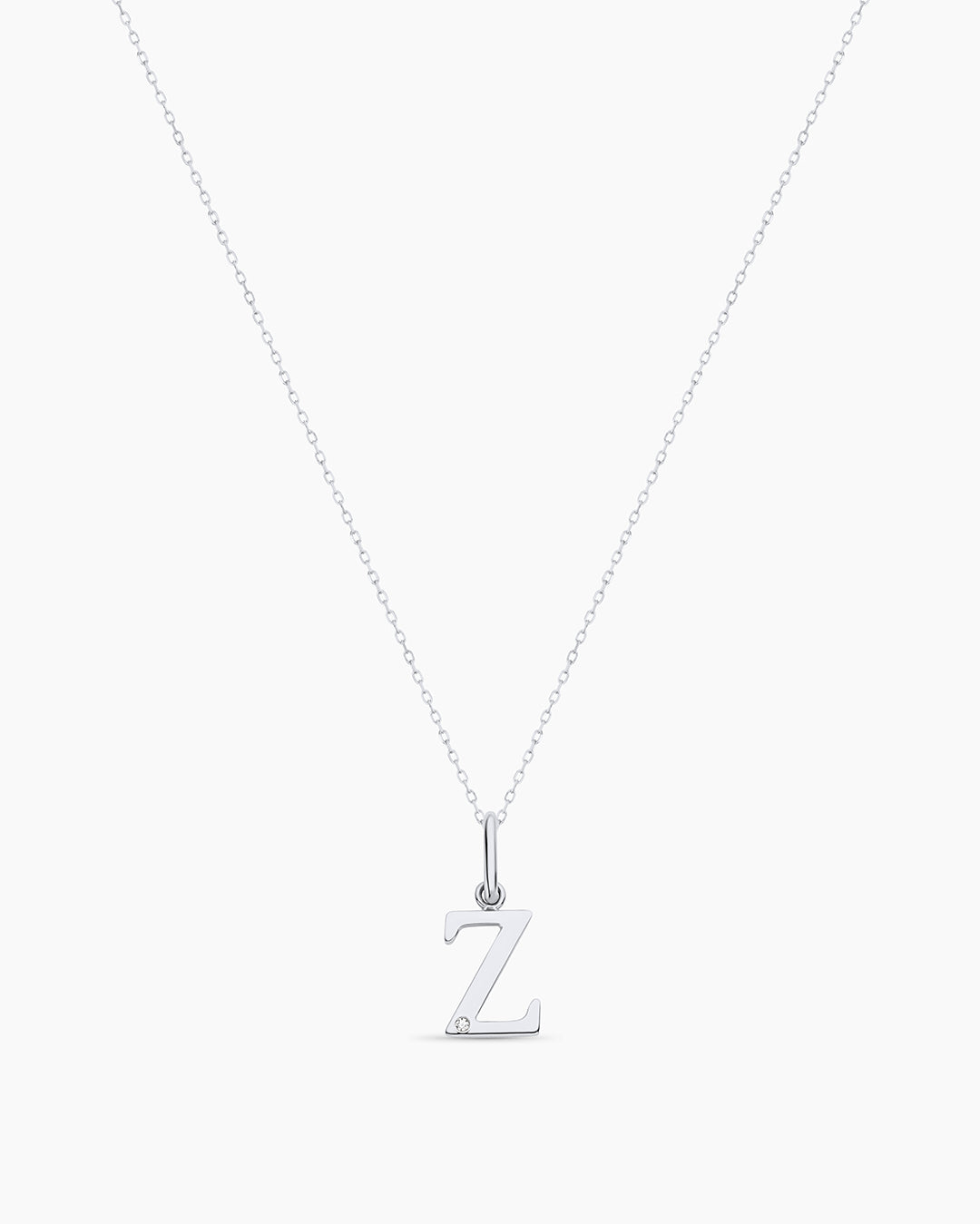 14K Diamond Vintage Alphabet Charm Necklace