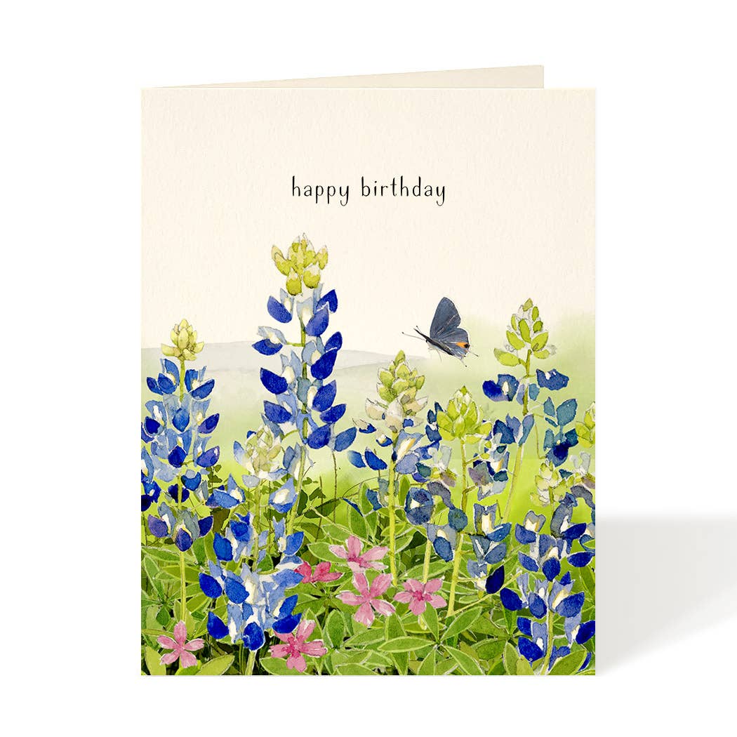 Birthday Bluebonnets - Birthday Greeting Card
