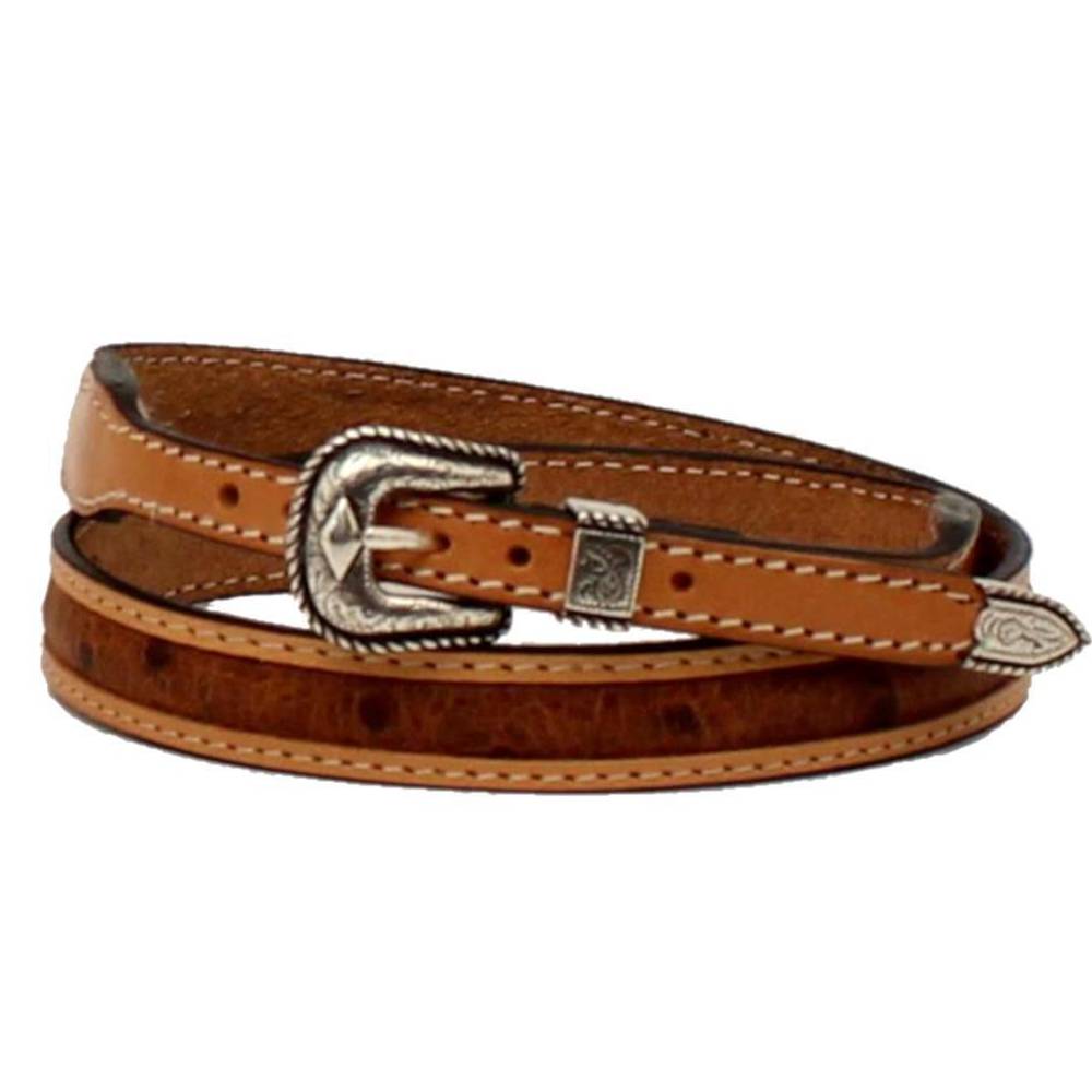 3D Brown Ostrich Hatband