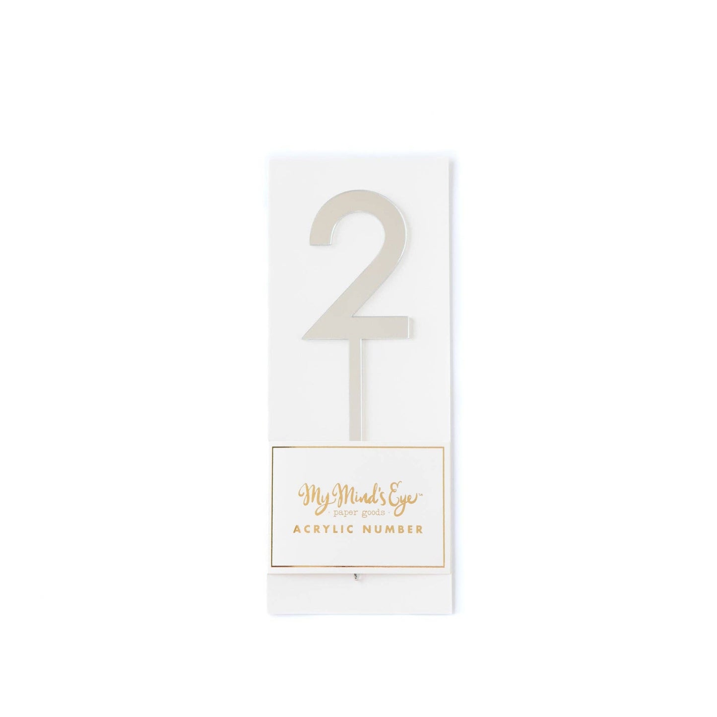 Basic Silver Acrylic Number - 2