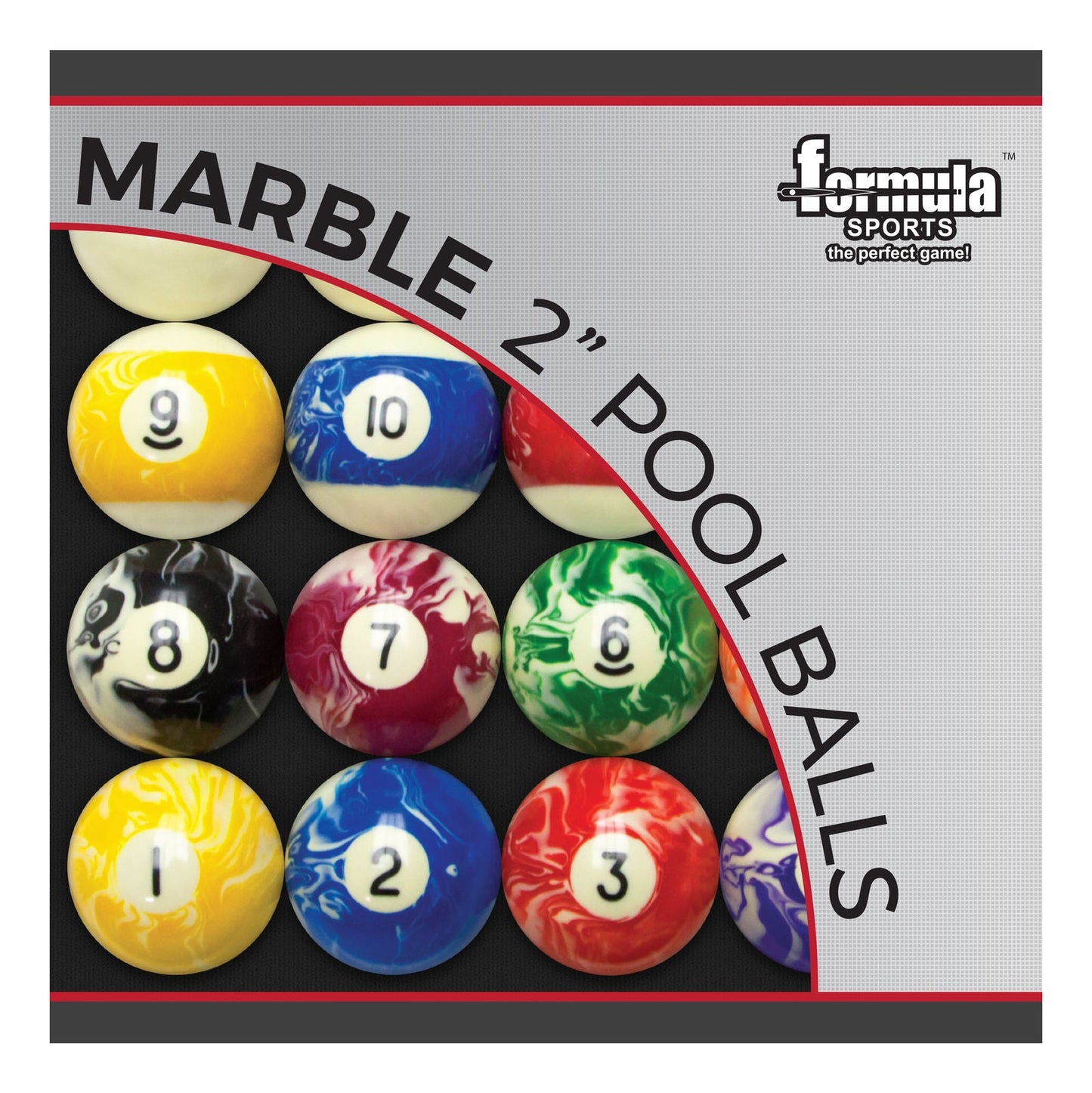 Marble Pool Balls Boxed 2"
