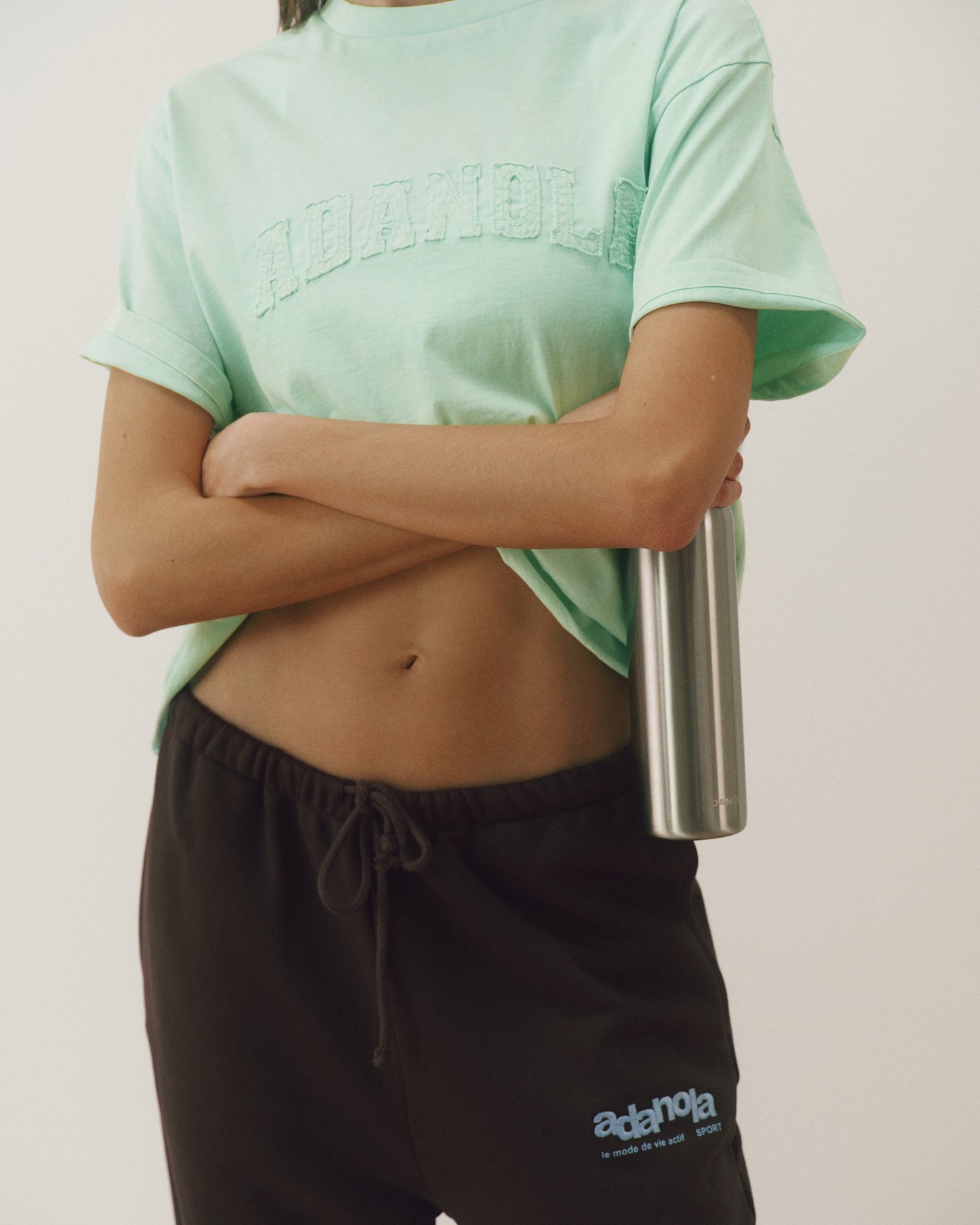 Varsity Mid-Weight Raw Hem T-shirt - Mint Green