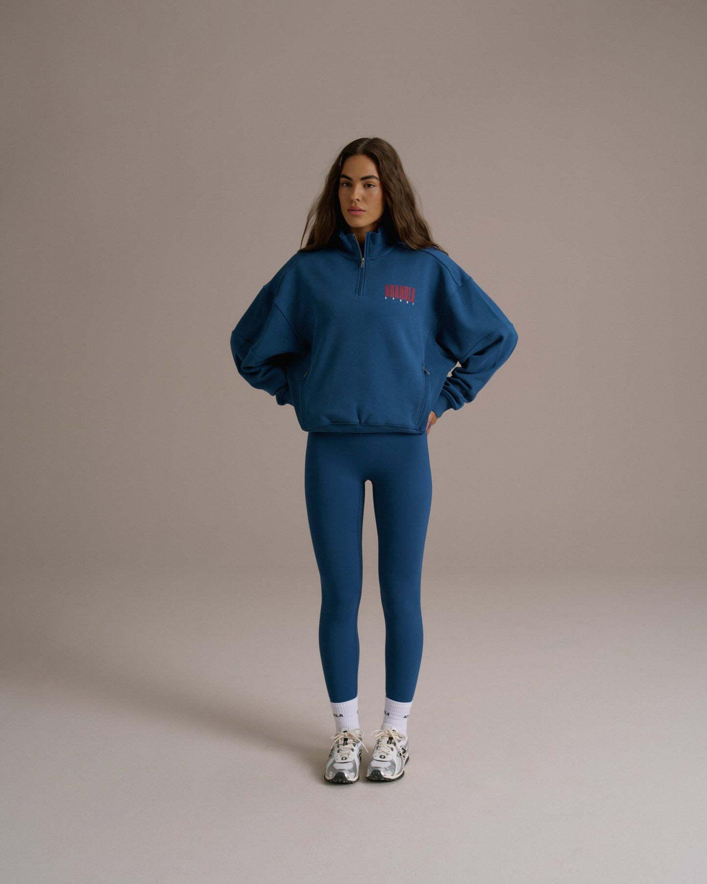 Sport Horizon Relaxed Funnel Neck Zip Sweatshirt - College Blue