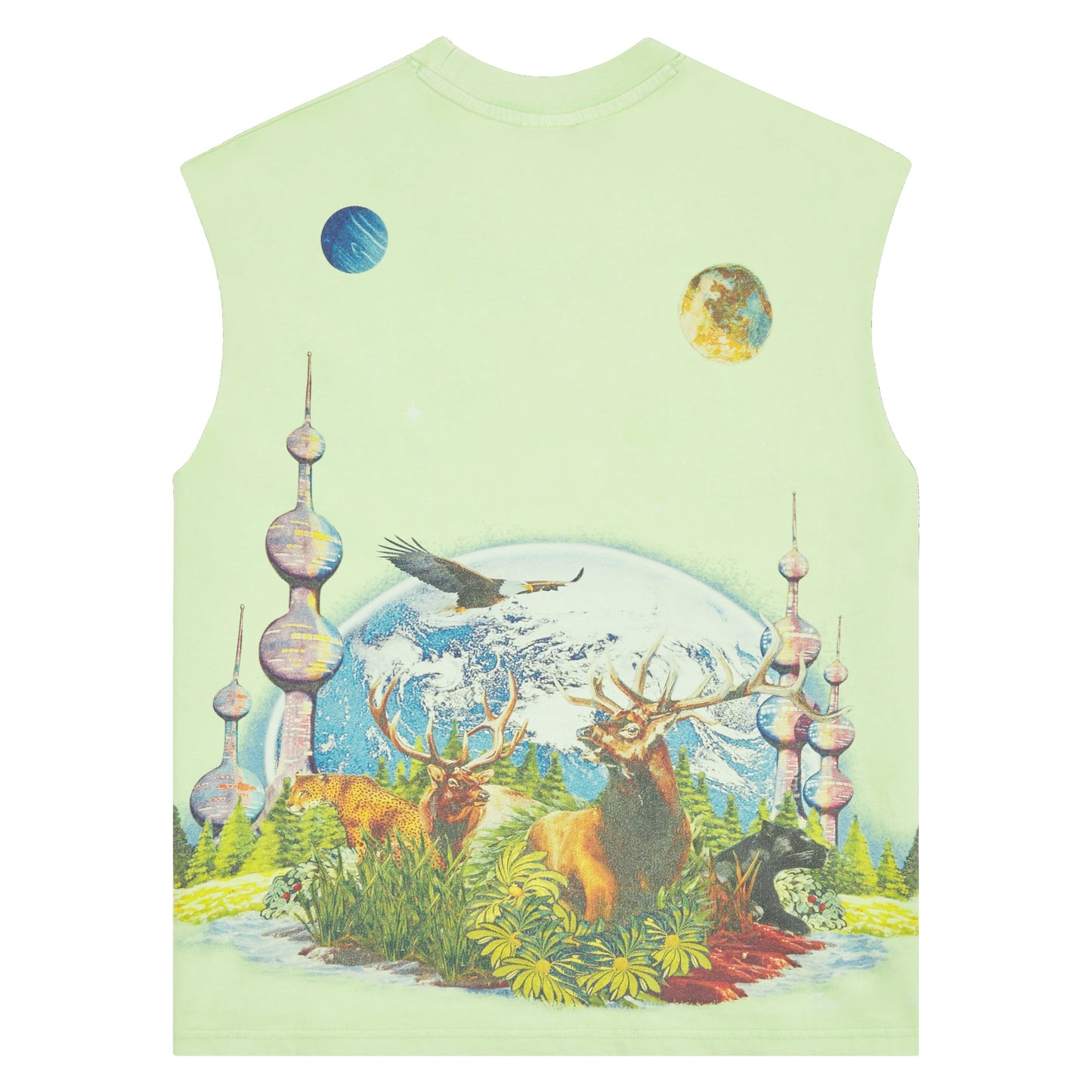 Memories Sleeveless Tee | Jade Lime