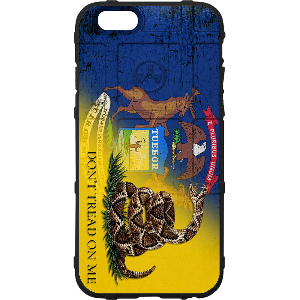 50 US States & Territories, Distressed State Flag Series Don't Tread on Me Custom Printed Case Design for Apple, Samsung, Google & Motorola Phone Models