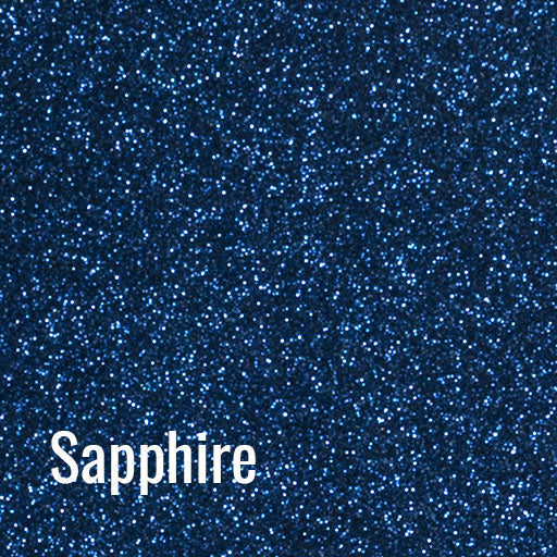 12" Sapphire - Siser Glitter Heat Transfer Vinyl (HTV)