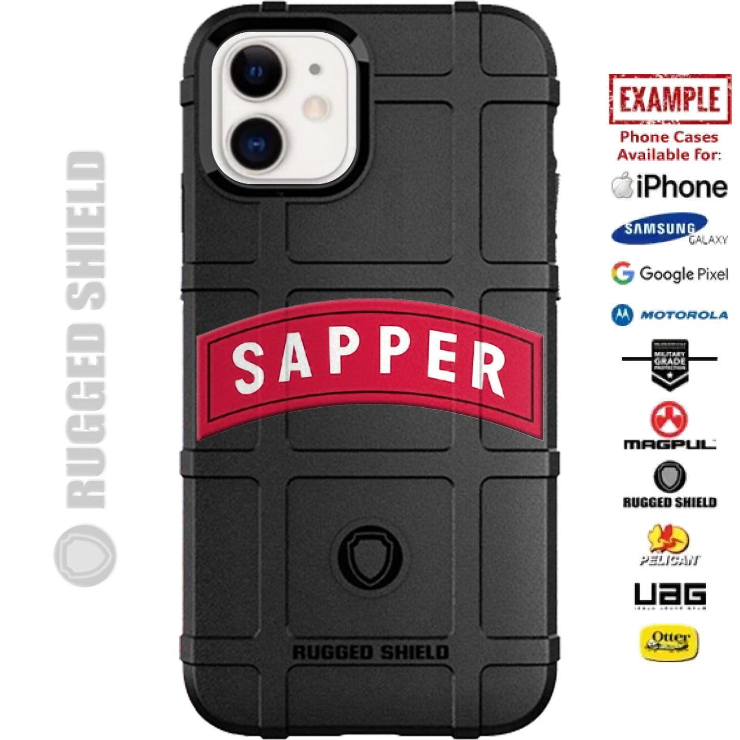 Red Sapper Tab Patch Custom Printed Case Design for Apple, Samsung, Google & Motorola Phone Models