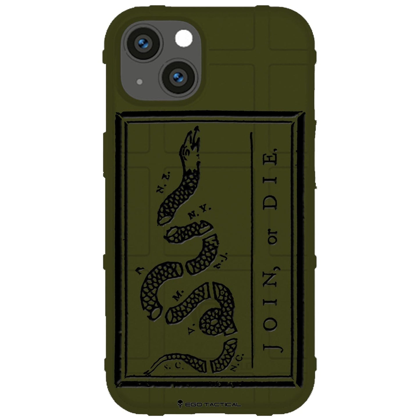 Join, or Die Flag Custom Printed Case Design for Apple, Samsung, Google & Motorola Phone Models
