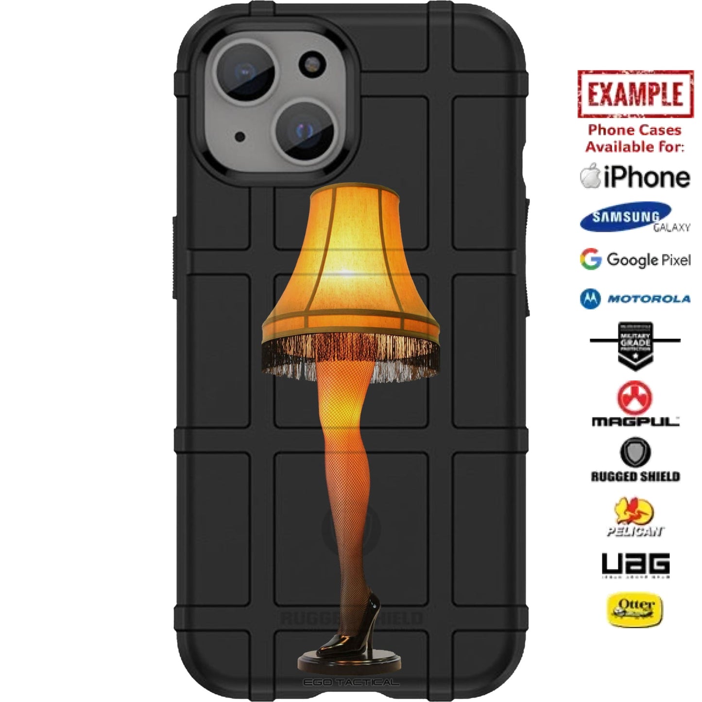 Special Edition 2023 Christmas Leg Lamp – A Christmas Story Design Custom Printed Case Design for Apple, Samsung, Google & Motorola Phone Models