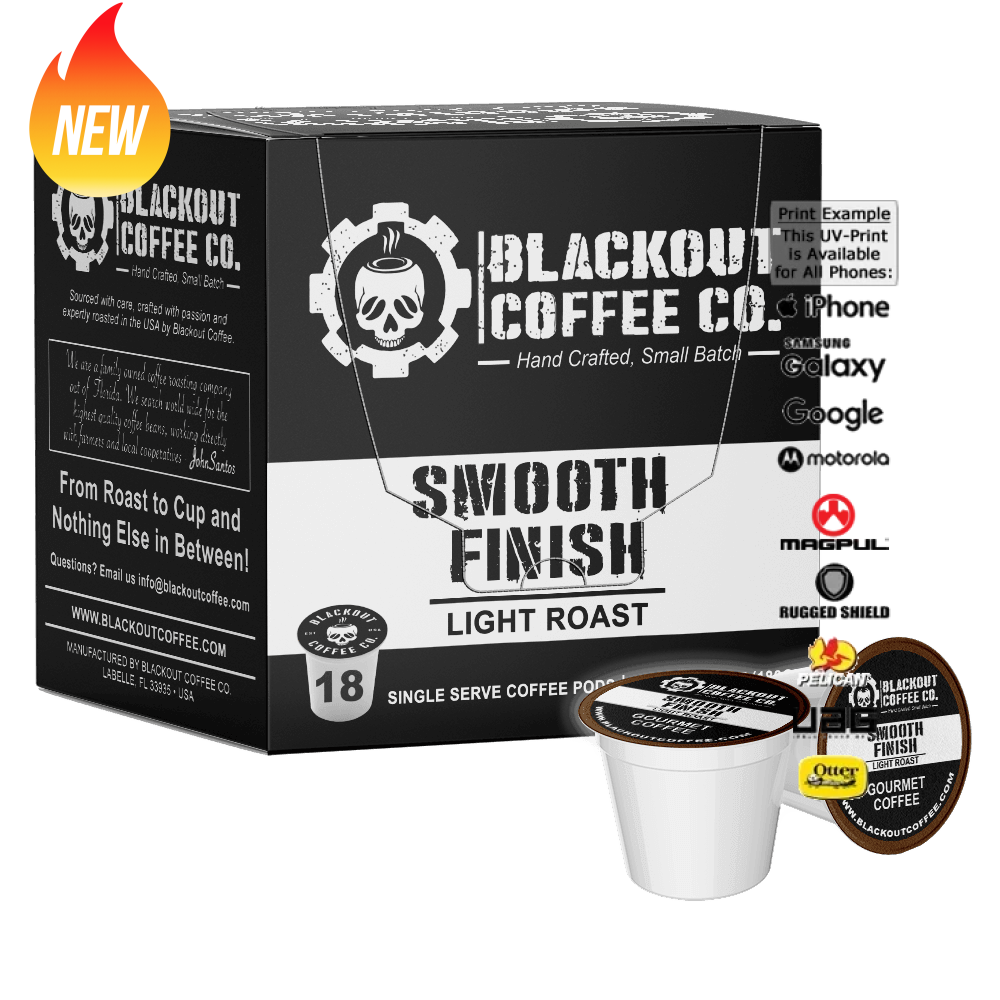 SMOOTH FINISH LIGHT ROAST COFFEE PODS 18CT