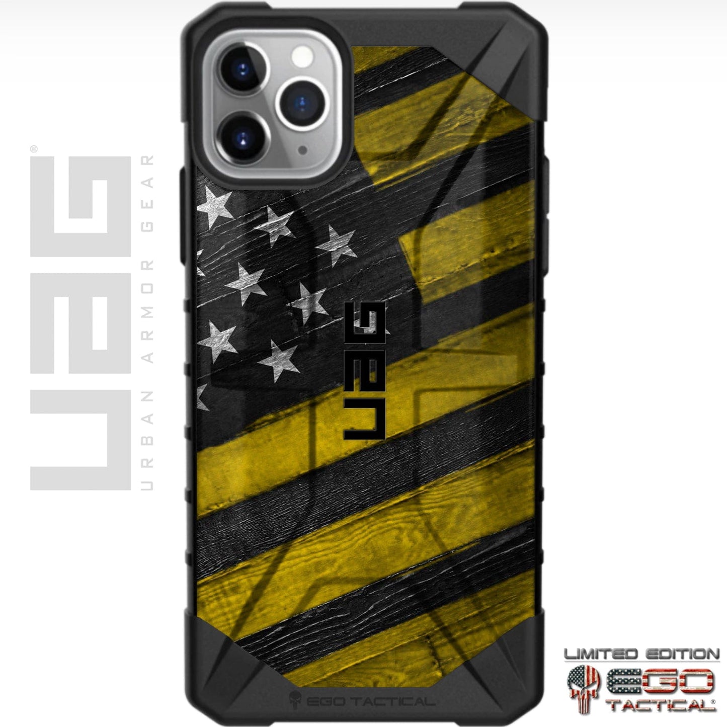 Red, Blue, Green or Yellow Wooden US American Flag Custom Printed Case Design for Apple, Samsung, Google & Motorola Phone Models