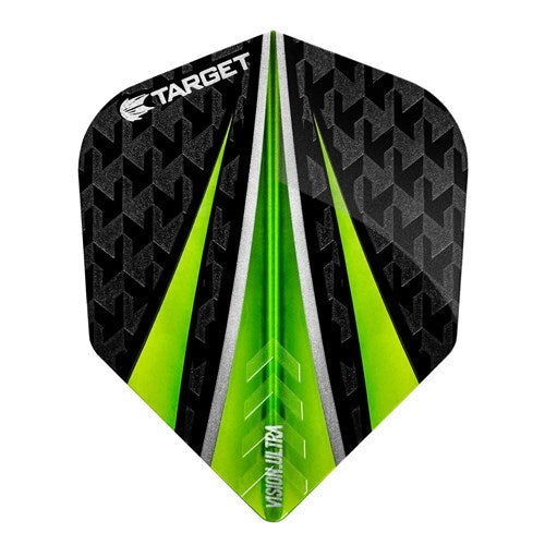 TARGET - Vision Ultra Green Three Fin NO6 Flights - 100 Micron