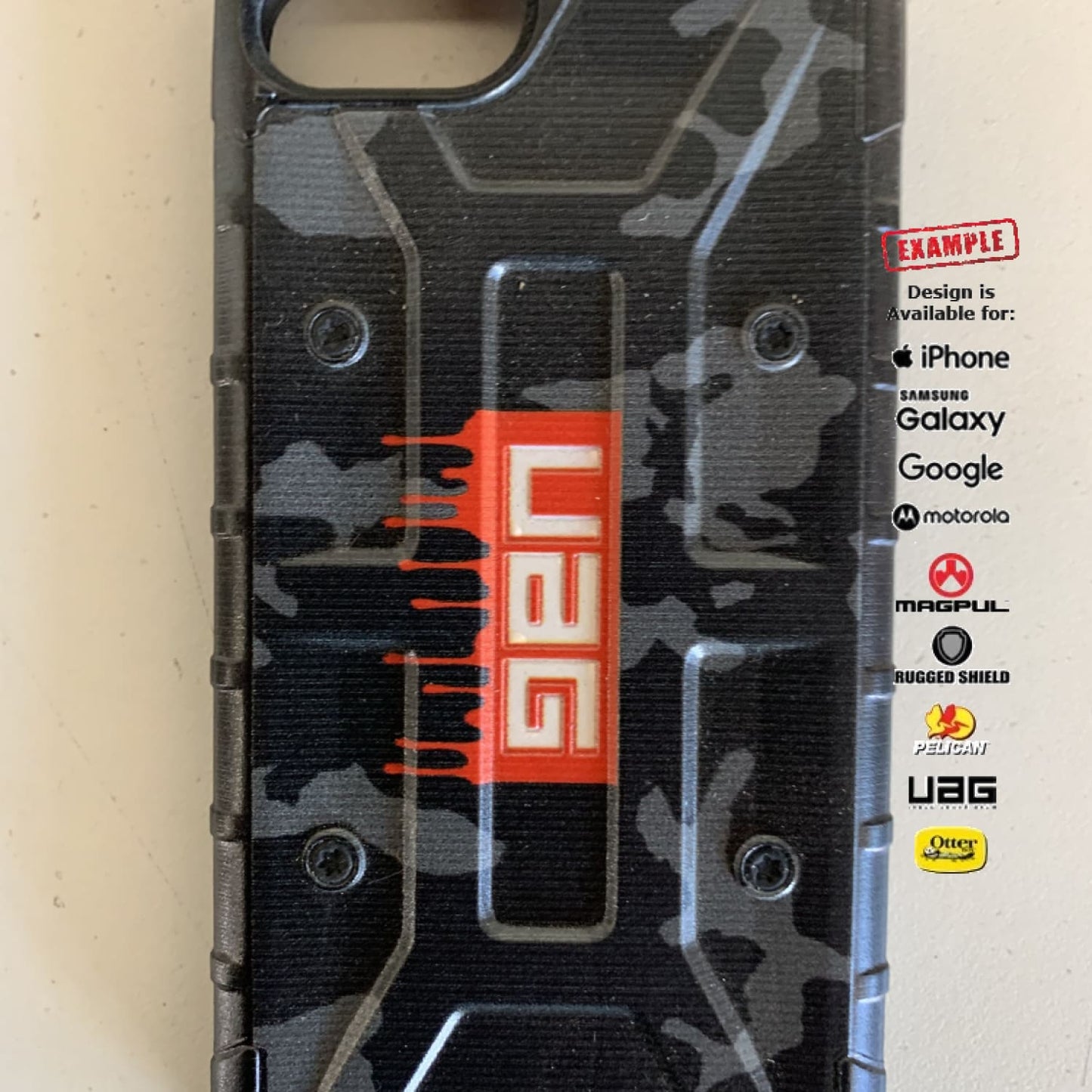 CLEARANCE - Urban Armor Gear Pathfinder Custom UV-Laser Printed Apple iPhone 6 Only CAMO PAINT DRIP (One-Off Sample) -EGO109