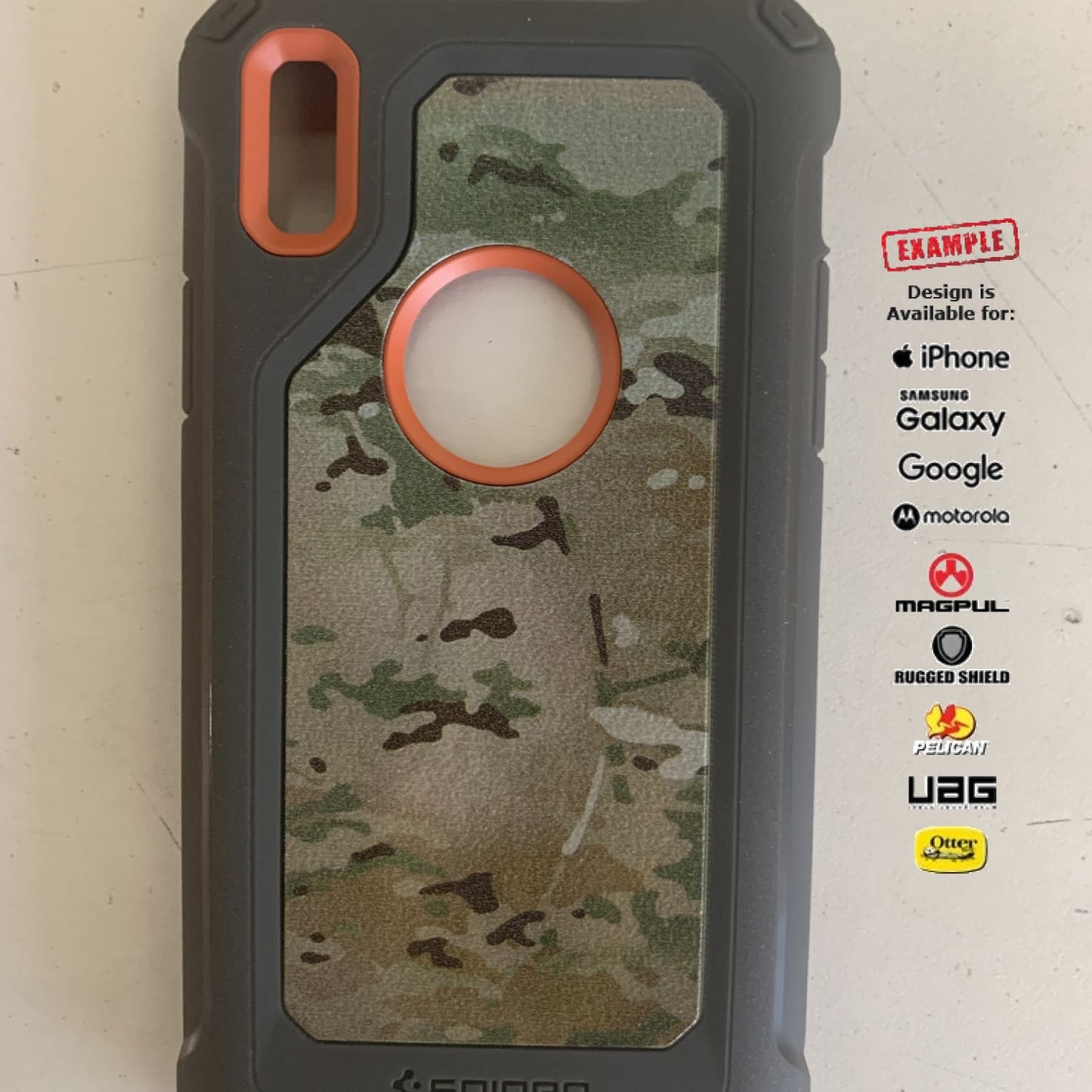 CLEARANCE - SPIGEN Custom UV-Laser Printed Apple iPhone X Only FOREST CAMO (One-Off)EGO140