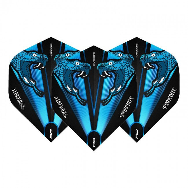 Red Dragon Peter Wright Snakebite Transparent Flights - Blue