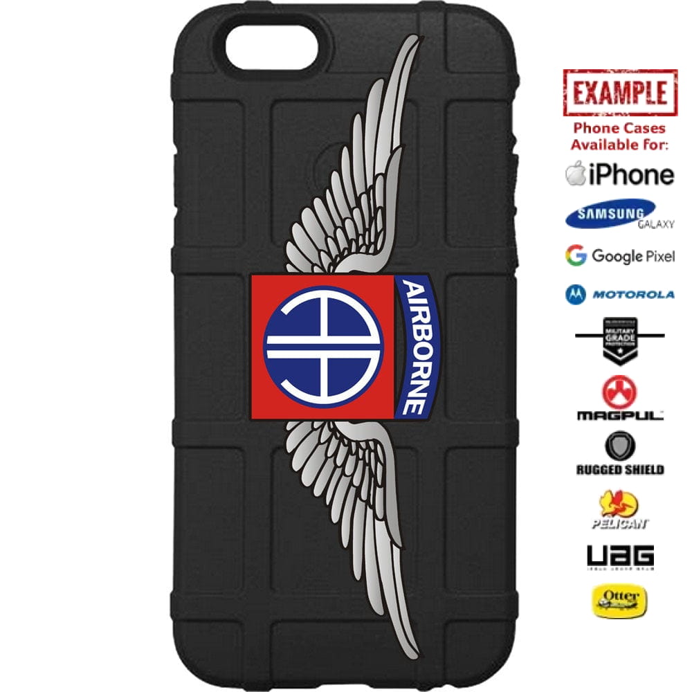 US Army 82nd Airborne Division Wings Custom Printed Case Design for Apple, Samsung, Google & Motorola Phone Models