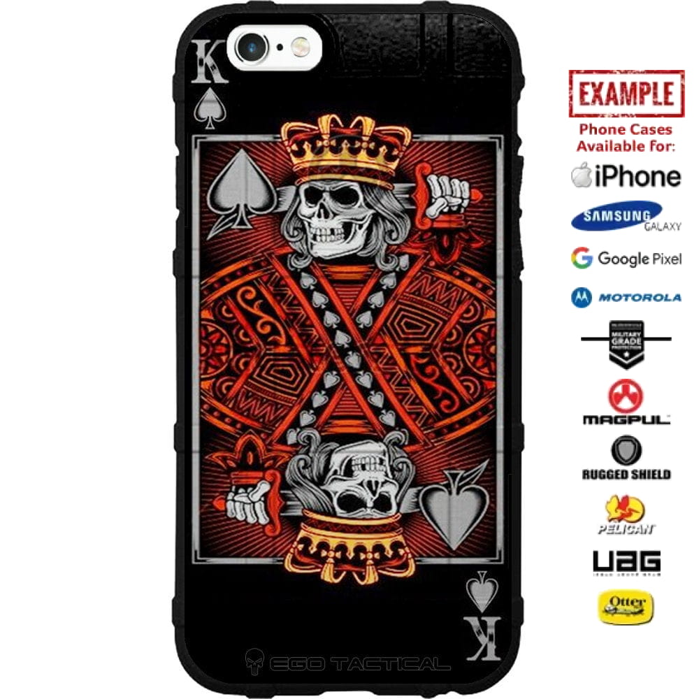 Suicide King Card Print Custom Printed Case Design for Apple, Samsung, Google & Motorola Phone Models