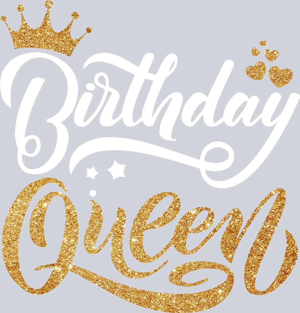 Birthday Queen Faux Glitter 2 - STK00571 (DTF Transfers)