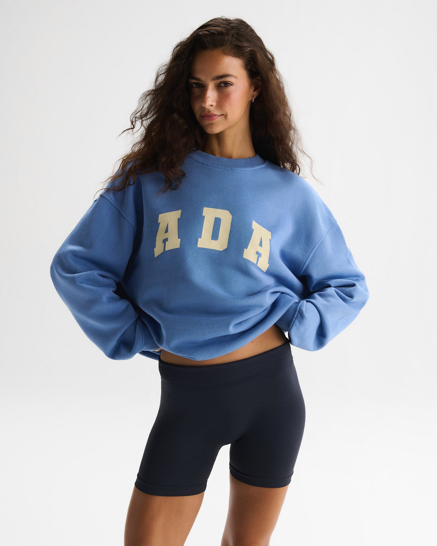 ADA Oversized Sweatshirt - Blossom Blue/Buttercream