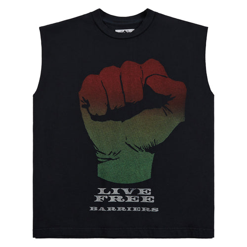 Fist Sleeveless Tee | Black