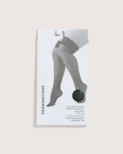 Stay-Up Nylon Socks with Lace