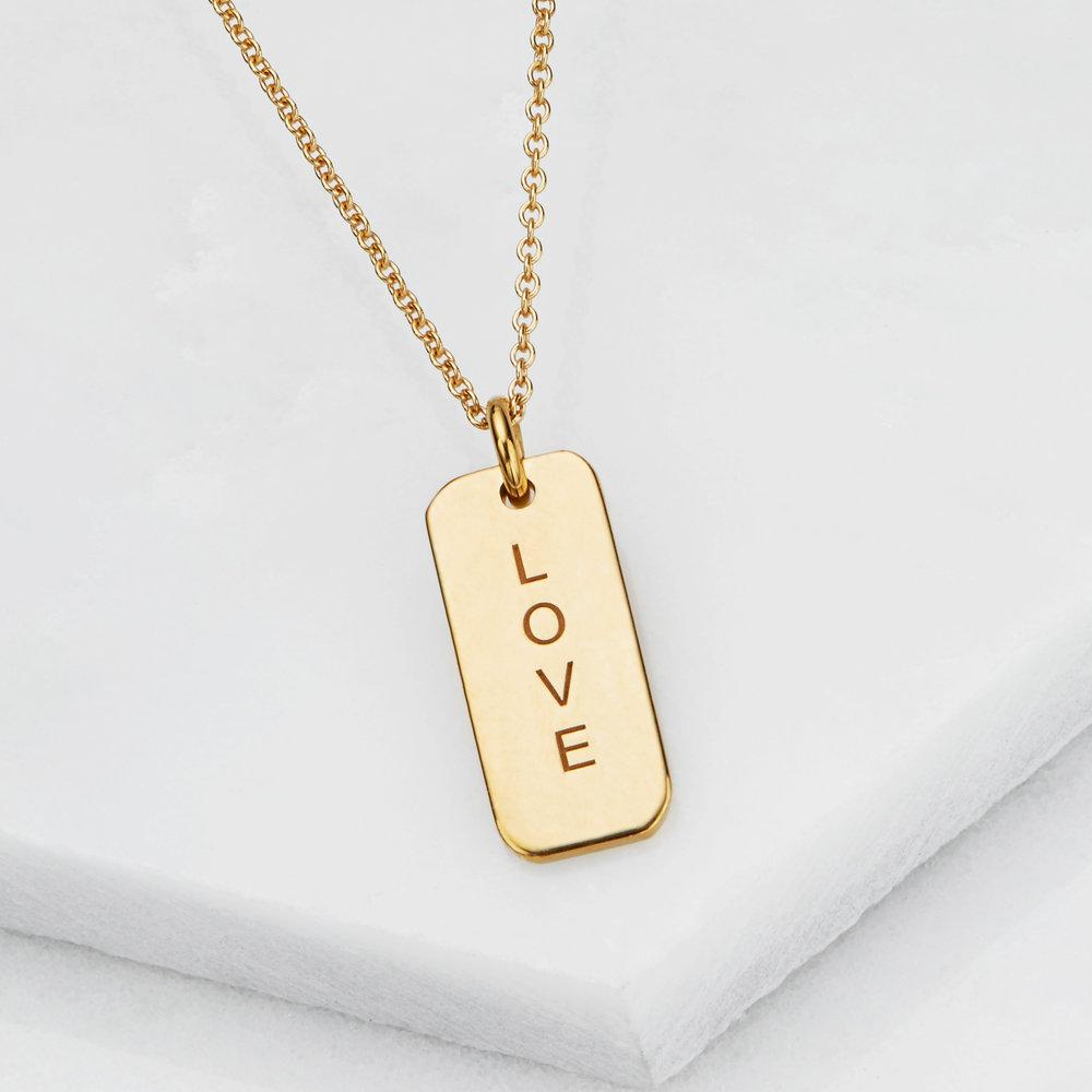 Rose Gold Personalised Tag Necklace