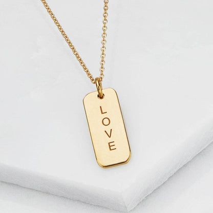Rose Gold Personalised Tag Necklace