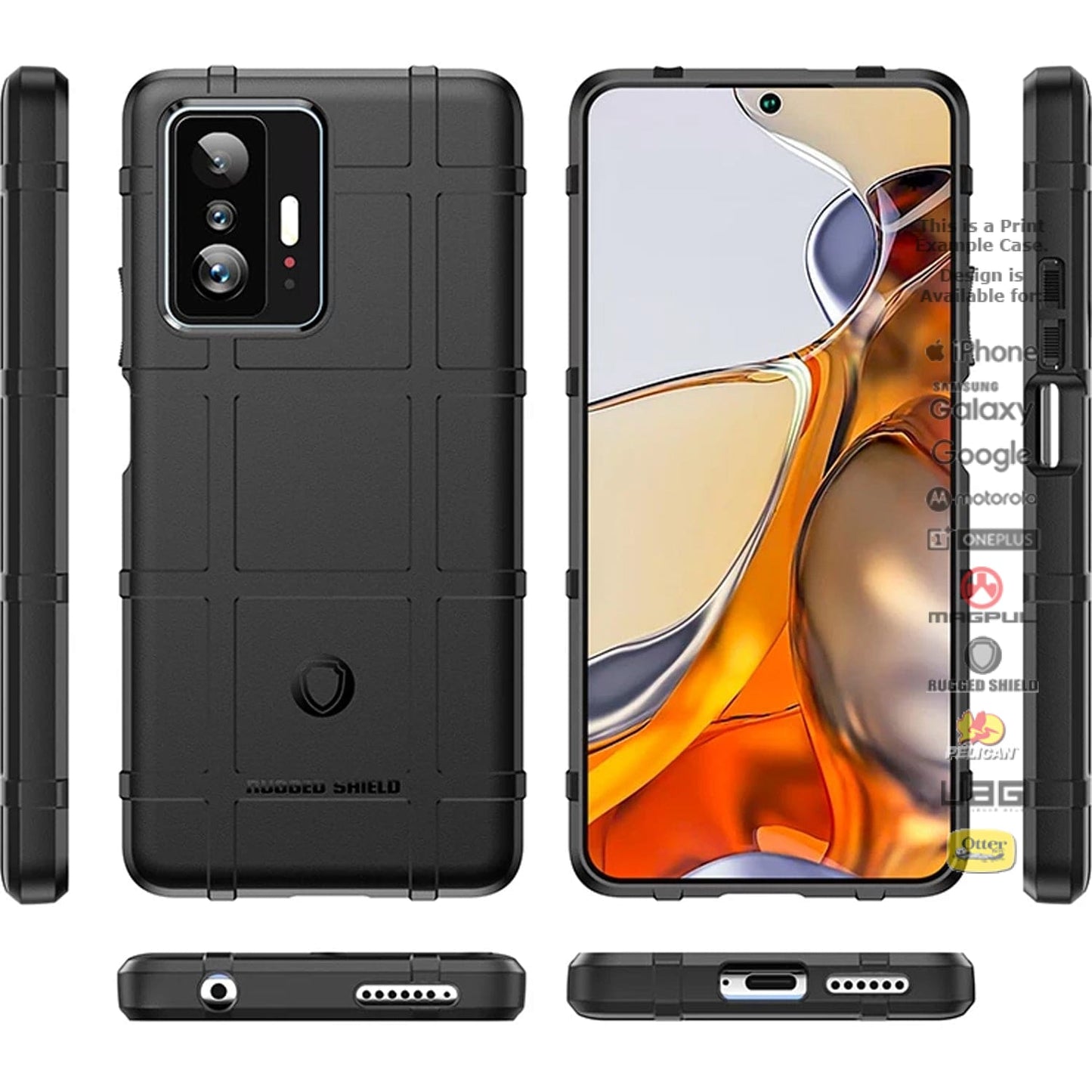 Rugged Shield Branded Solid Color TPU Cases for Samsung Galaxy Phone Models