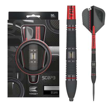 TARGET - Scope SP02 Swiss Point Steel Tip Darts - 90% Tungsten - 24g
