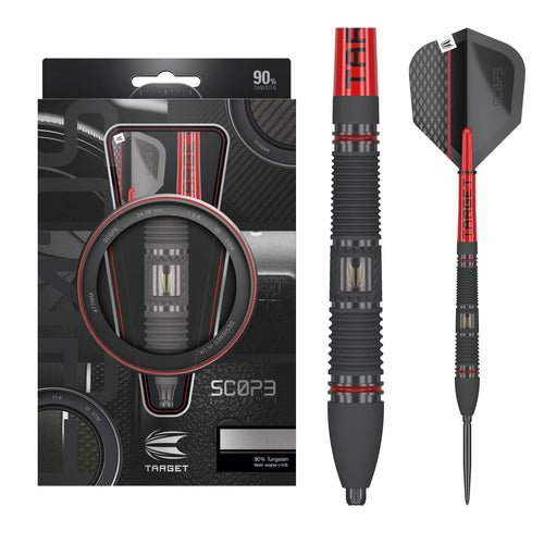 TARGET - Scope SP02 Swiss Point Steel Tip Darts - 90% Tungsten - 24g