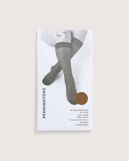 Knee High Nylon Socks, Set of 3