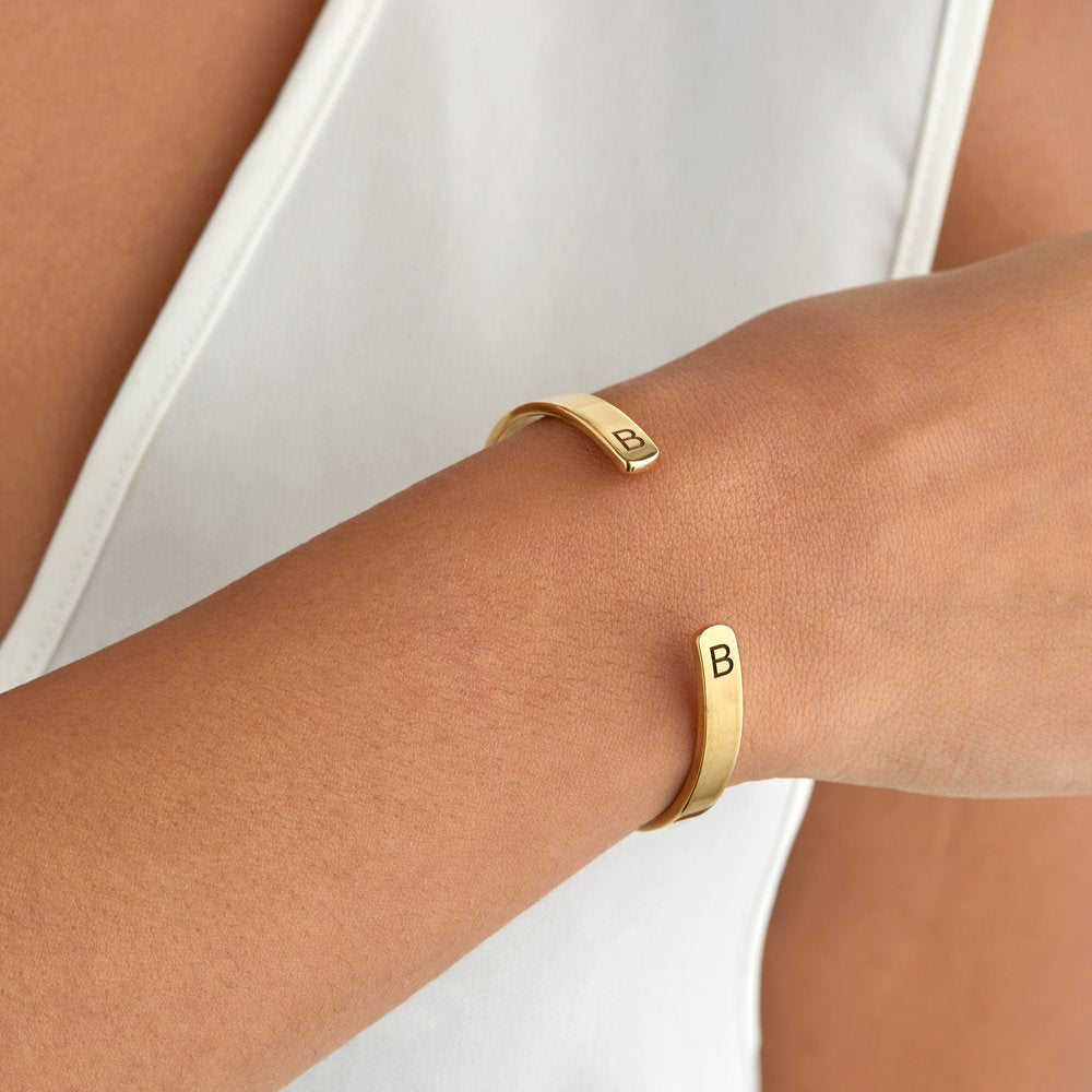 Silver Thick Engraved Bangle