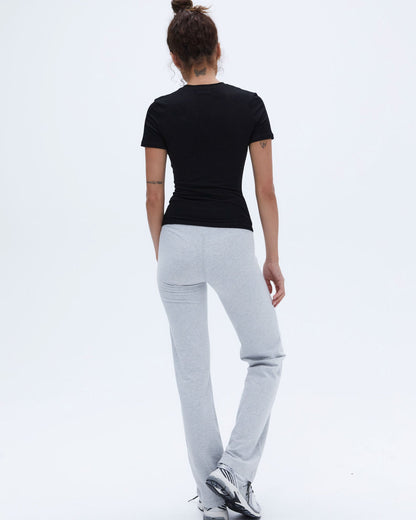 Cotton Yoga Pants - Grey Melange