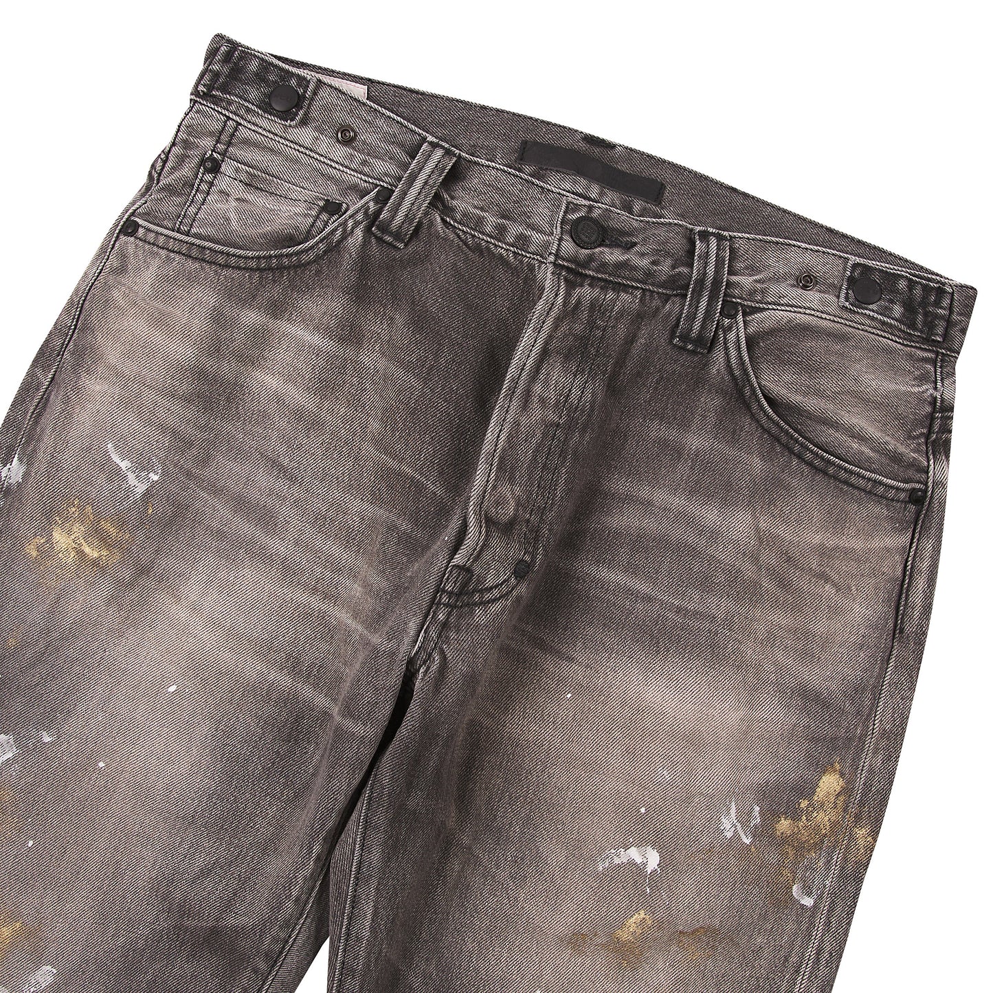 Edo Straight Kuro Peinto Denim | Grey