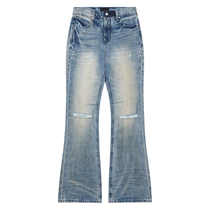 Mael Flared Muddy Sky Denim