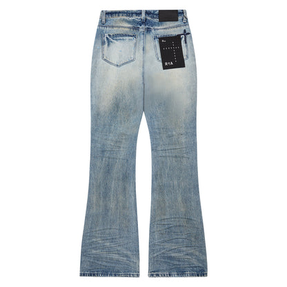Mael Flared Muddy Sky Denim