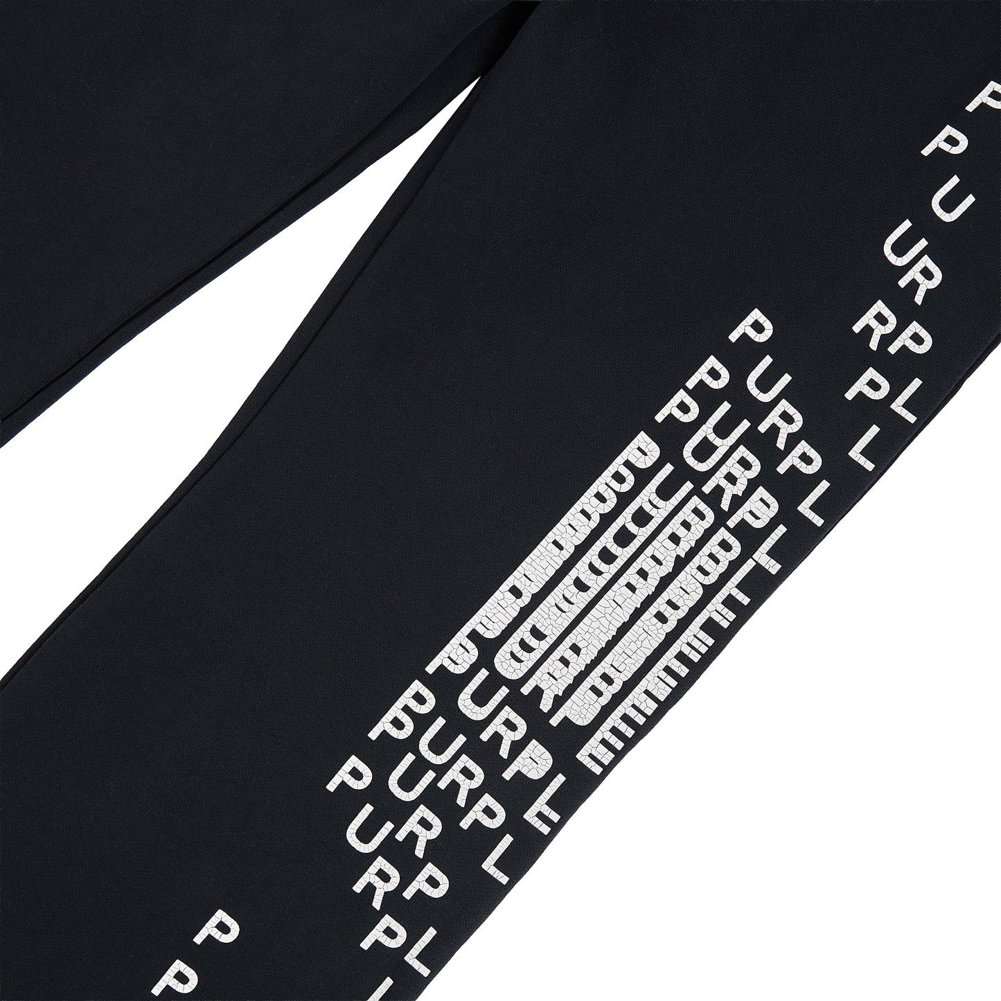 Cracked Puzzle Flared Sweatpant | Black