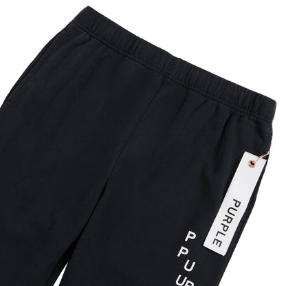 Cracked Puzzle Flared Sweatpant | Black