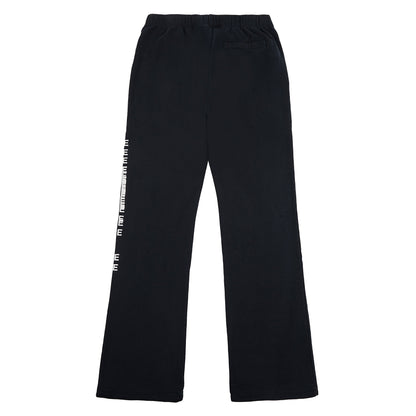 Cracked Puzzle Flared Sweatpant | Black