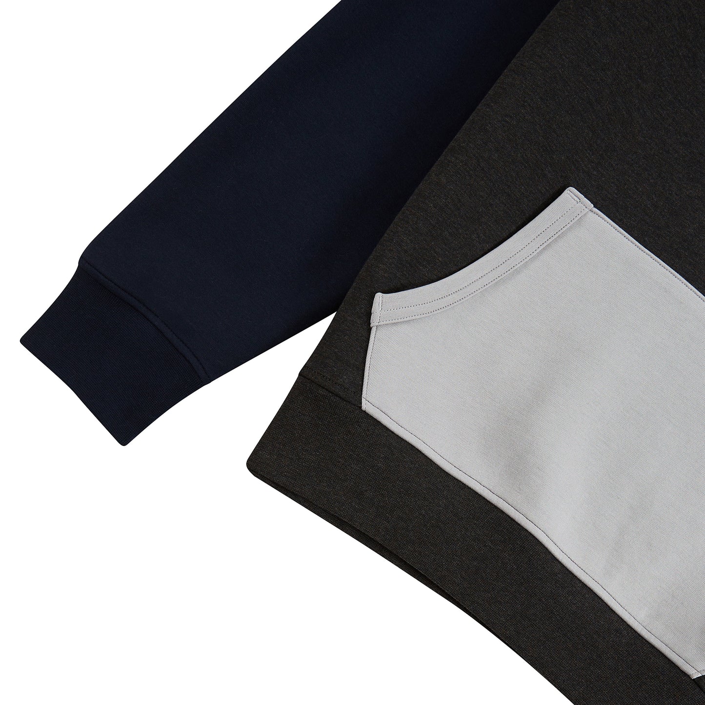 Color Block Hoodie | Dark Charcoal/Heather/Multi