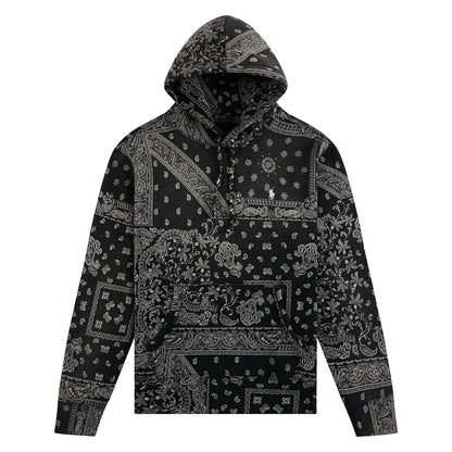 Bandana Print Fleece Hoodie