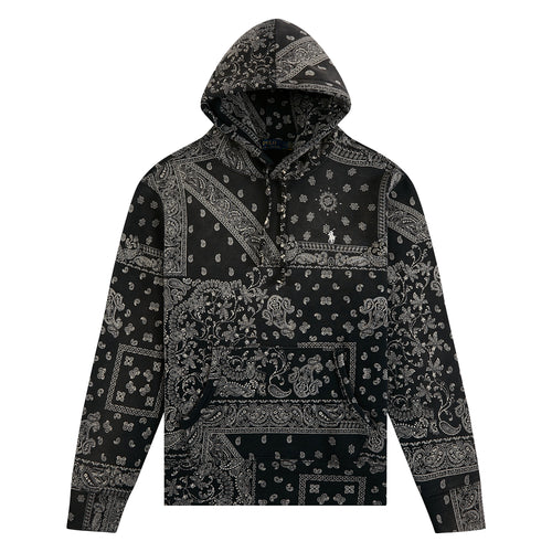 Bandana Print Fleece Hoodie