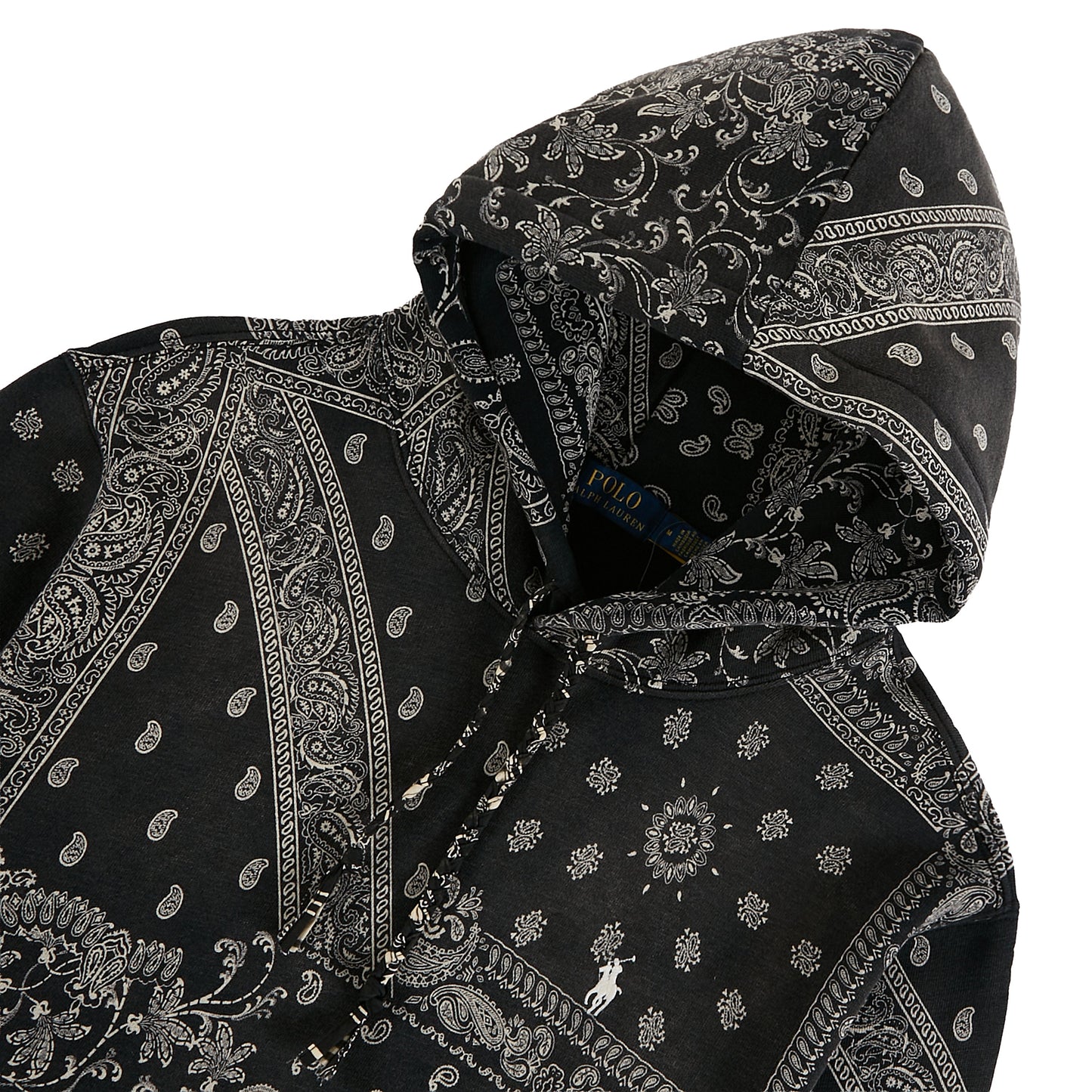 Bandana Print Fleece Hoodie