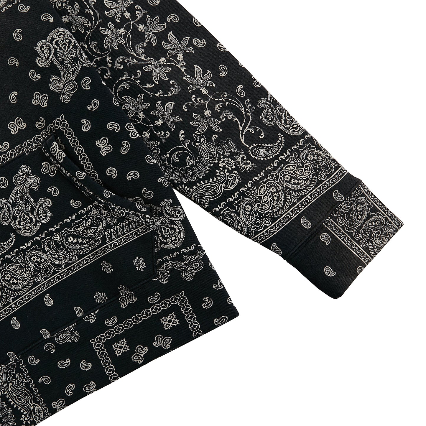 Bandana Print Fleece Hoodie
