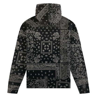 Bandana Print Fleece Hoodie