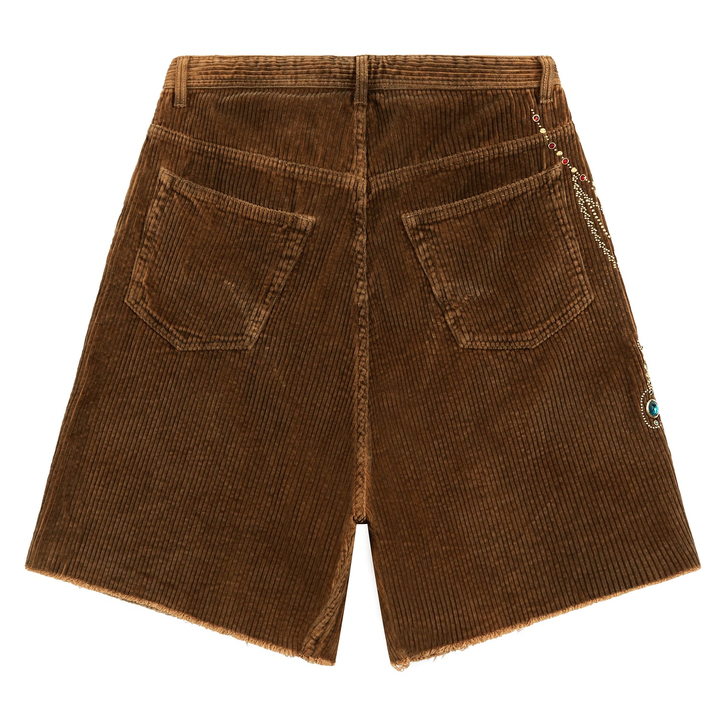 Patchwork Cord Short | Brown