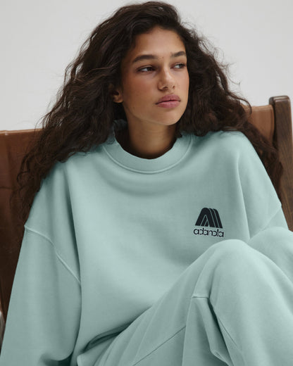 Echo Washed Oversized Sweatshirt - Ocean Blue/Midnight Blue